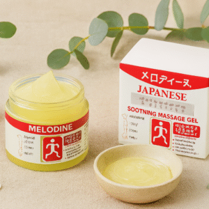 MELODINE Japanese Soothing Massage Gel – Muscle & Joint Pain Relief Cream For Shoulder, Neck, Back & Knee – Fast-Absorbing Herbal Formula