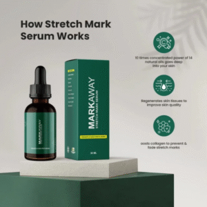Markaway Stretch Mark Serum – Herbal Repair Formula for Hydration, Skin Toning & Dark Spot Correction | Anti-Stretch Mark Cream for Body & Pregnancy Care
