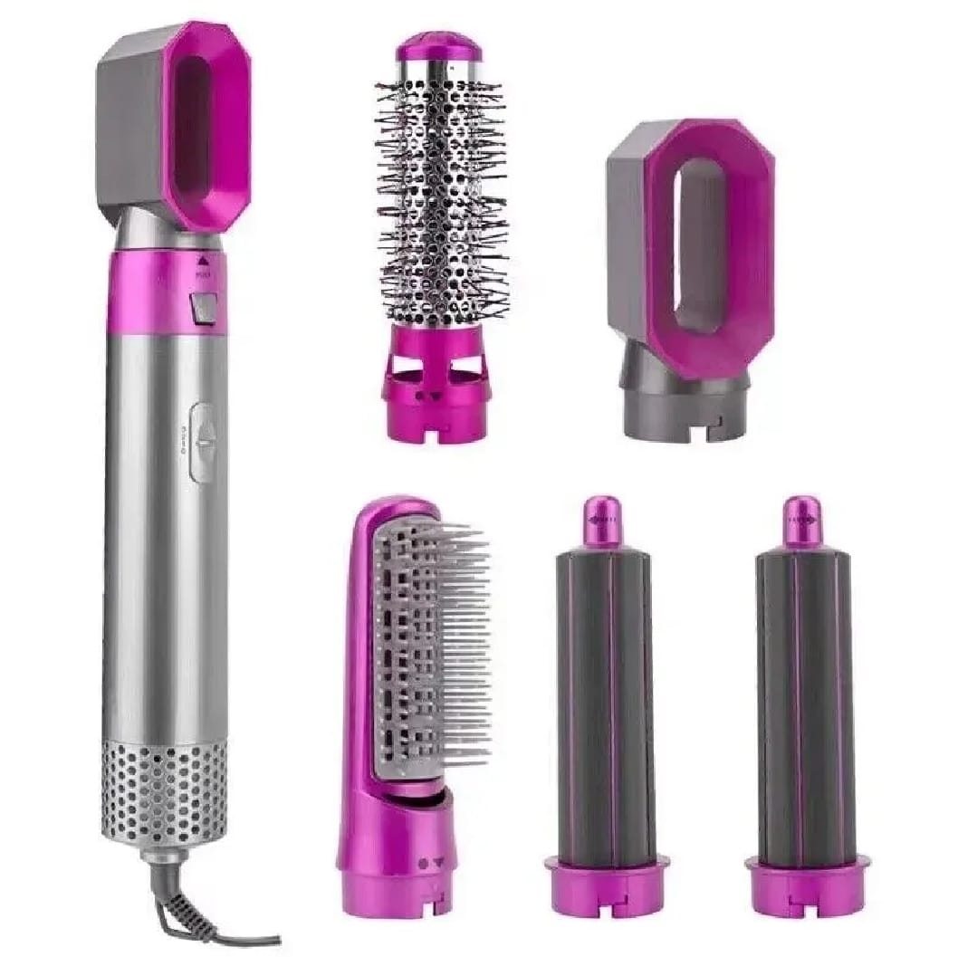 5 in 1 Hair Styler Brush – Electric Air Wrap, Straightener, Curler, Blow Dryer & Volumizer | Negative Ionic Technology with Detachable Brush Heads | Professional Salon Styling Tool - Image 3