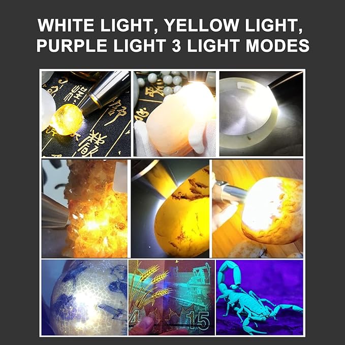 Portable Jade & Gemstone Identification LED Flashlight | Jewelry, Gem & Currency Notes Detector Torch with Display - Image 2