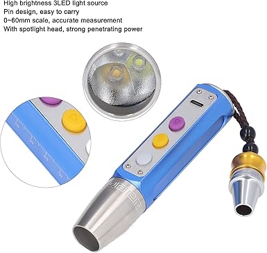 Portable Jade & Gemstone Identification LED Flashlight | Jewelry, Gem & Currency Notes Detector Torch with Display