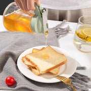 Pure Elegance for Your Pure Honey! 🍯 Glass Honey Bottle with Wooden Dipper & Cork – Drizzler, Gift Jar, & Kitchen Decor