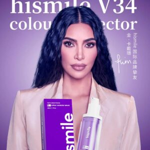 Hismile V34 Colour Corrector Serum – Instant Teeth Brightening Purple Serum for Stain Removal & Whiter Smile (30ml)