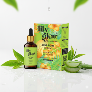 Lily Glow Acne Fight Serum – For Oily & Dry Skin, Reduces Pimples, Fades Acne Marks & Brightens Skin Tone – 30ml