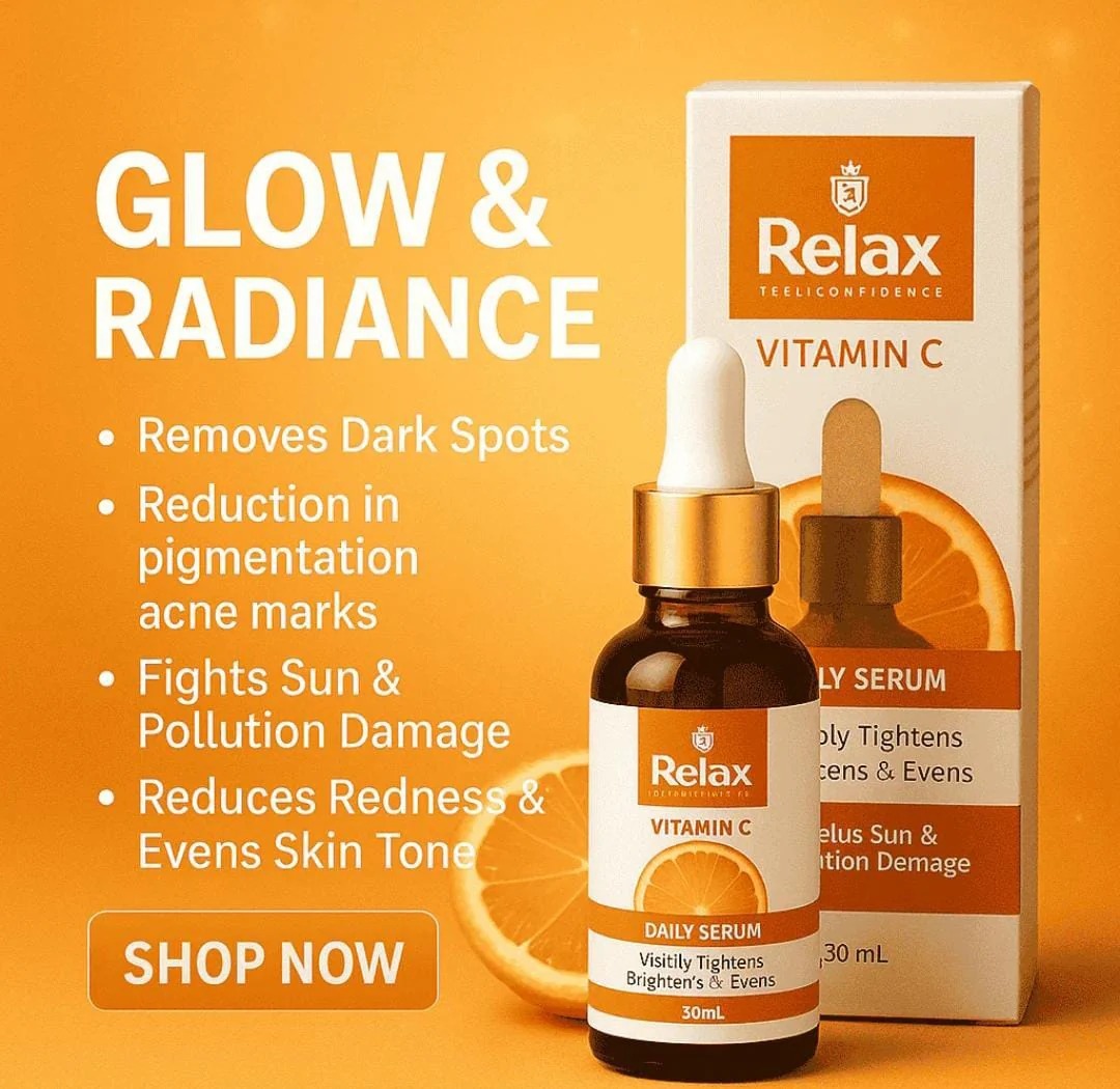 Relax Vitamin C Daily Face Serum 30ml – Brightening, Anti-Aging, Hydrating Serum for Glowing & Radiant Skin - Image 3