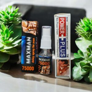 Double the Power, Double the Confidence! ⏱️ Maxman Timing Spray 2-Pack + FREE Power Plus Timing Cream – 45ml Each for Long-Lasting Odor Protection & Ultimate Control