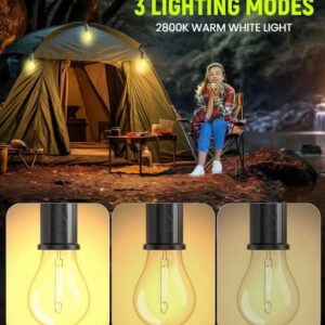 Rechargeable LED Camping Light – Type-C USB, 400mAh Battery, 100LM Waterproof Tent Lantern with Hook & 3 Lighting Modes for Hiking, Fishing & Emergency Use(ods)