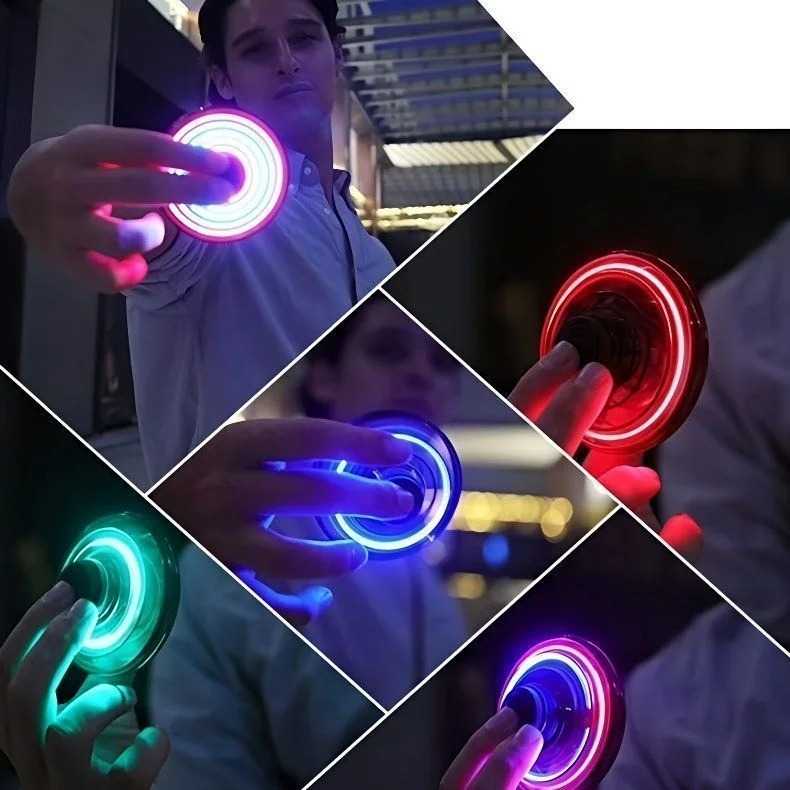UFO Fingertip Gyroscope Sensing Toy, Fun Floating Luminous Gyroscope Stress Reducing Toy Children's Birthday Toy Gift - Image 3