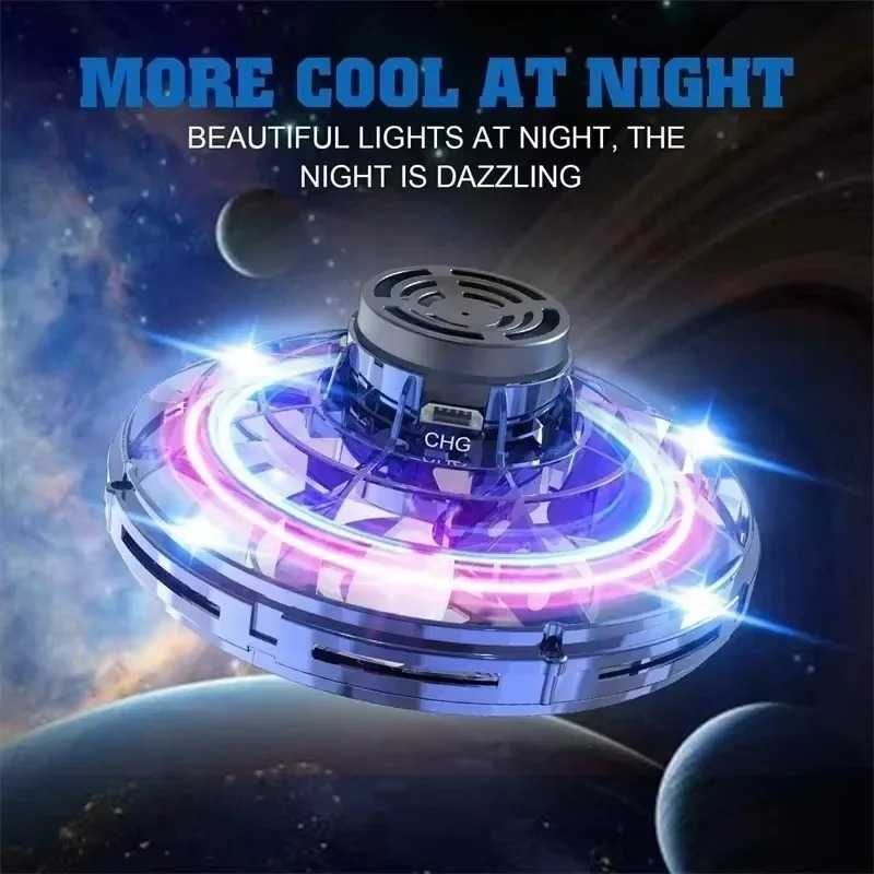 UFO Fingertip Gyroscope Sensing Toy, Fun Floating Luminous Gyroscope Stress Reducing Toy Children's Birthday Toy Gift - Image 2