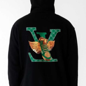 Bold Graphic Sneaker Hoodie | Oversized Pullover Hoodie with Sneaker Print Design - Streetwear Style