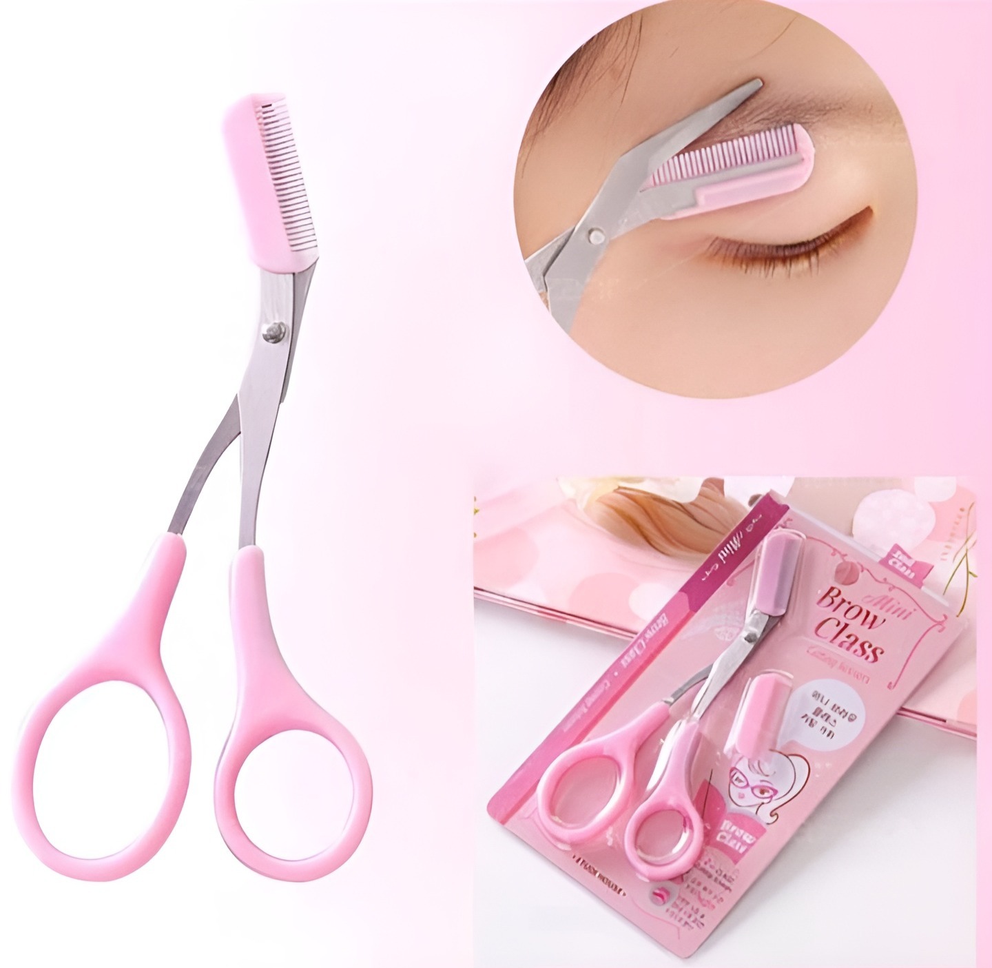Eyebrow Scissors with Comb | Precision Cutting Tool for Perfect Eyebrow Shaping & Grooming | Random Color (Sharp Stainless Steel) - Image 4