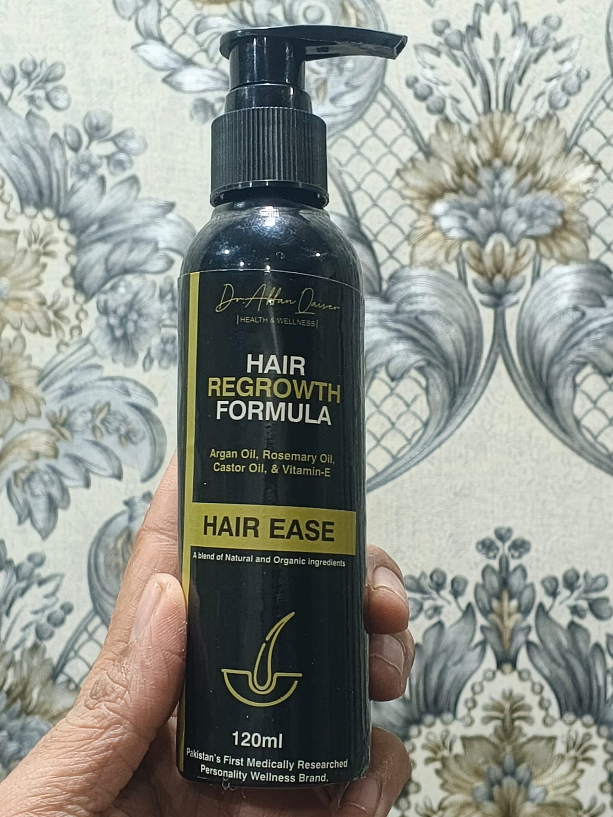Dr. Affan Qaiser's Hair Ease | Advanced Hair Regrowth & Scalp Revitalizing Serum | 120ml - Image 3