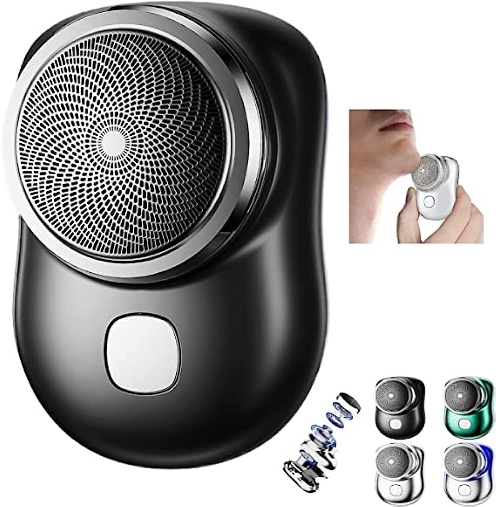 Mini Shaver Portable Electric Razor | USB Rechargeable 6-Blade Pocket Shaver | Wet & Dry Washable Travel Beard Trimmer - Image 4