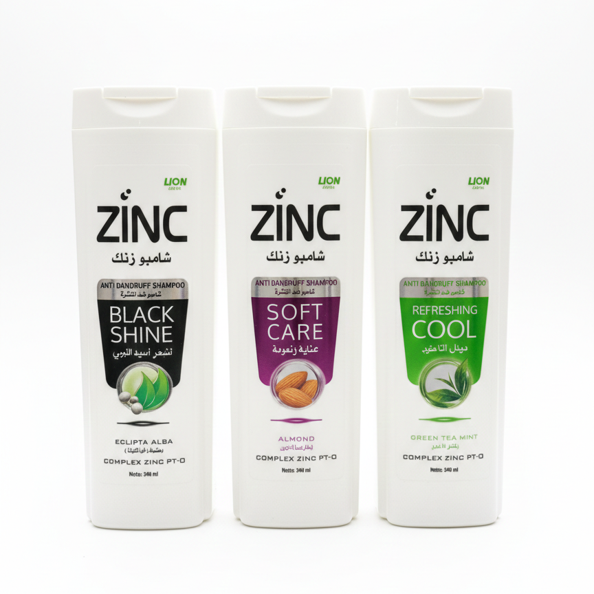 ZINC Anti-Dandruff Shampoo | For Men & Women | Complete Zinc Pro Formula | Black Shine | 340ml - Image 4