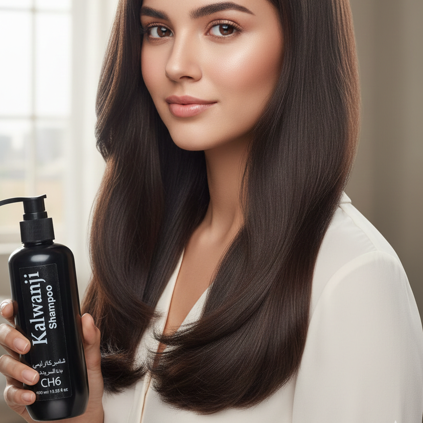 Kalwanji CH6 Shampoo 400ml – Nature’s Black Seed Secret for Hair Growth, Anti Hair Fall & Stronger Hair | Sulfate-Free