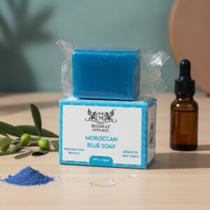 Moroccan Blue Soap with Argan Oil & Nila Zarka | 50g Exotic Scented Bar