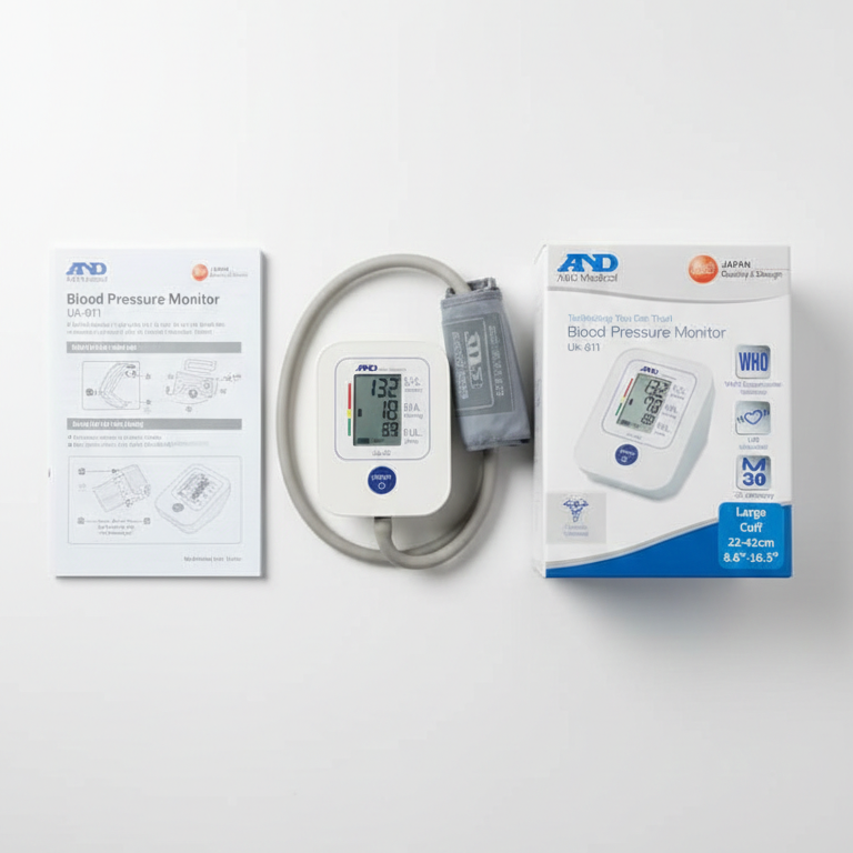 A&D Medical UA-611 Digital Blood Pressure Monitor | Clinically Validated, Automatic Upper Arm Machine with 60 Memory & Large Cuff - Image 2