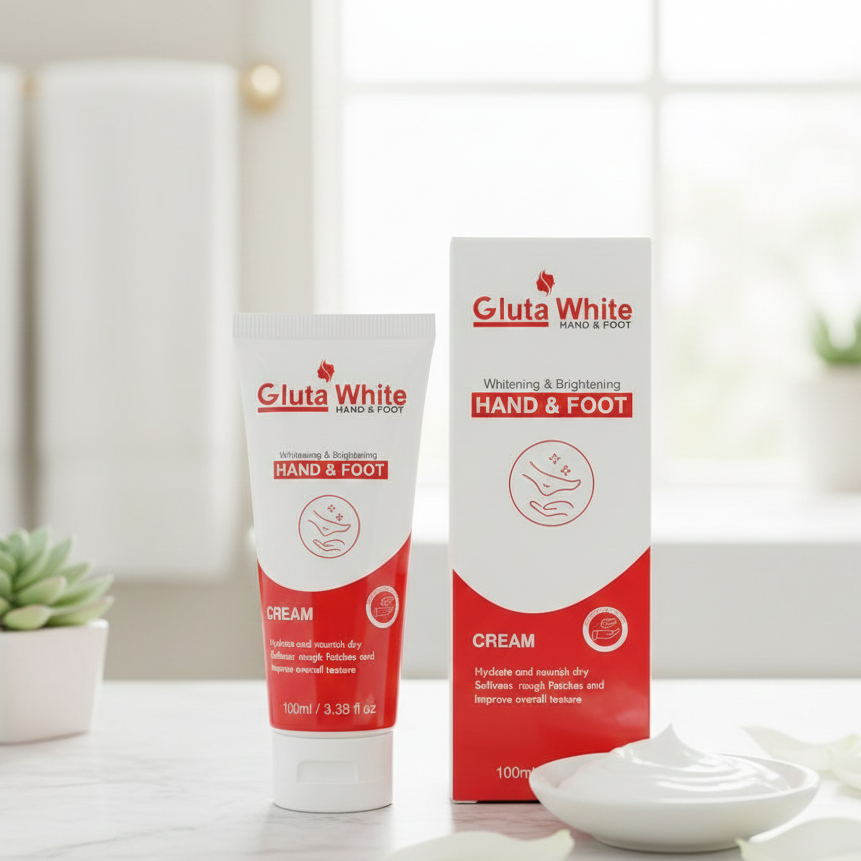 Gluta White Professional Hand & Foot Whitening Cream 100ml - Brightens Dark Elbows, Knees & Knuckles for Radiant, Even Skin Tone - Image 3