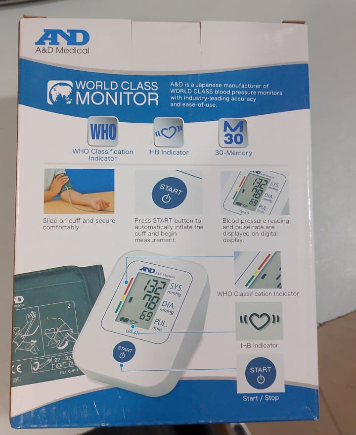 A&D Medical UA-611 Digital Blood Pressure Monitor | Clinically Validated, Automatic Upper Arm Machine with 60 Memory & Large Cuff - Image 5