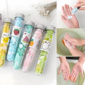 100 Pcs Disposable Flower Paper Soap Sheets | Multi-Color Travel Hand Wash