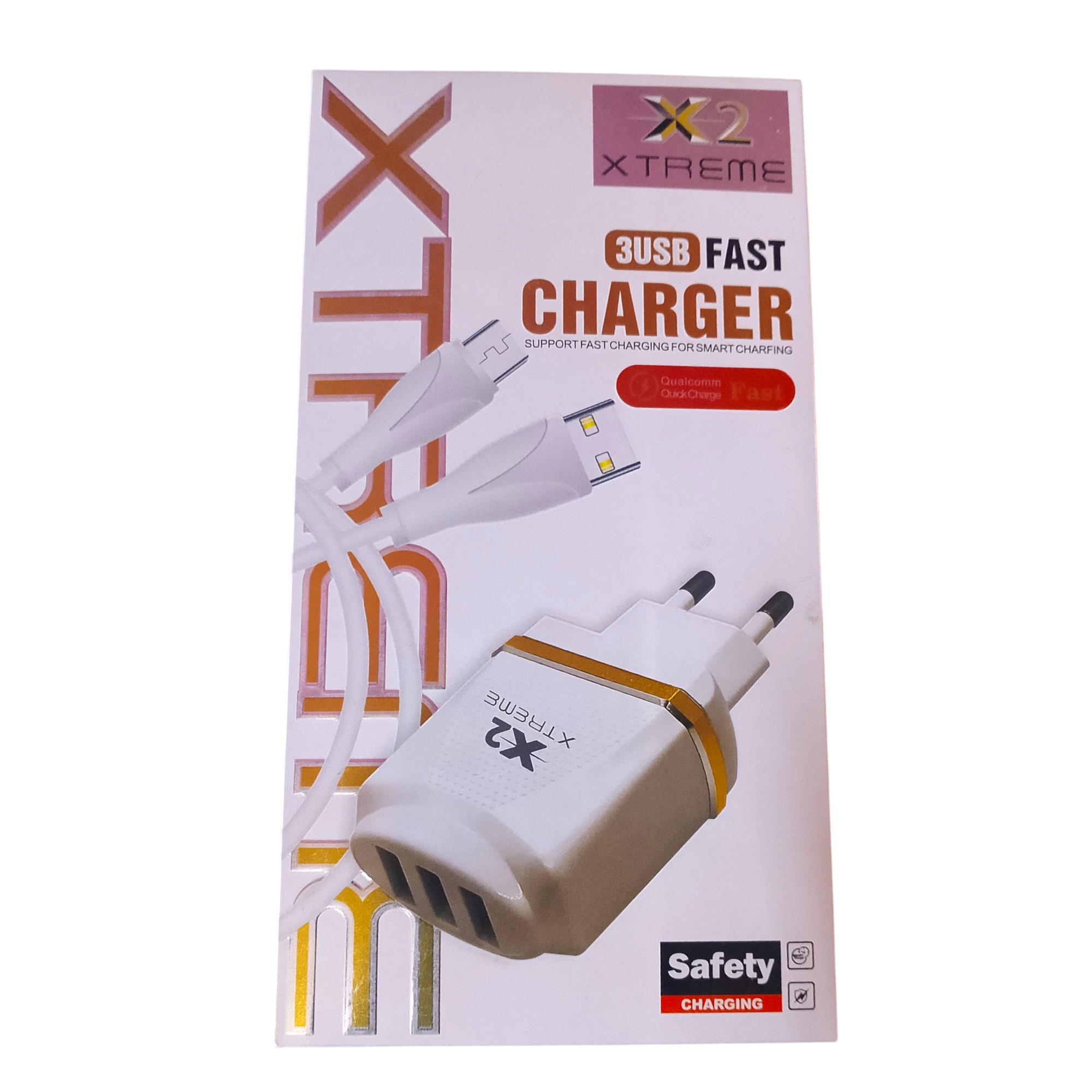 X2 Xtreme 3 Fast Wall Charger Adapter with Type-C Cable | 30W Quick Charge | for iPhone, Samsung, Pixel, iPad & More - Image 2