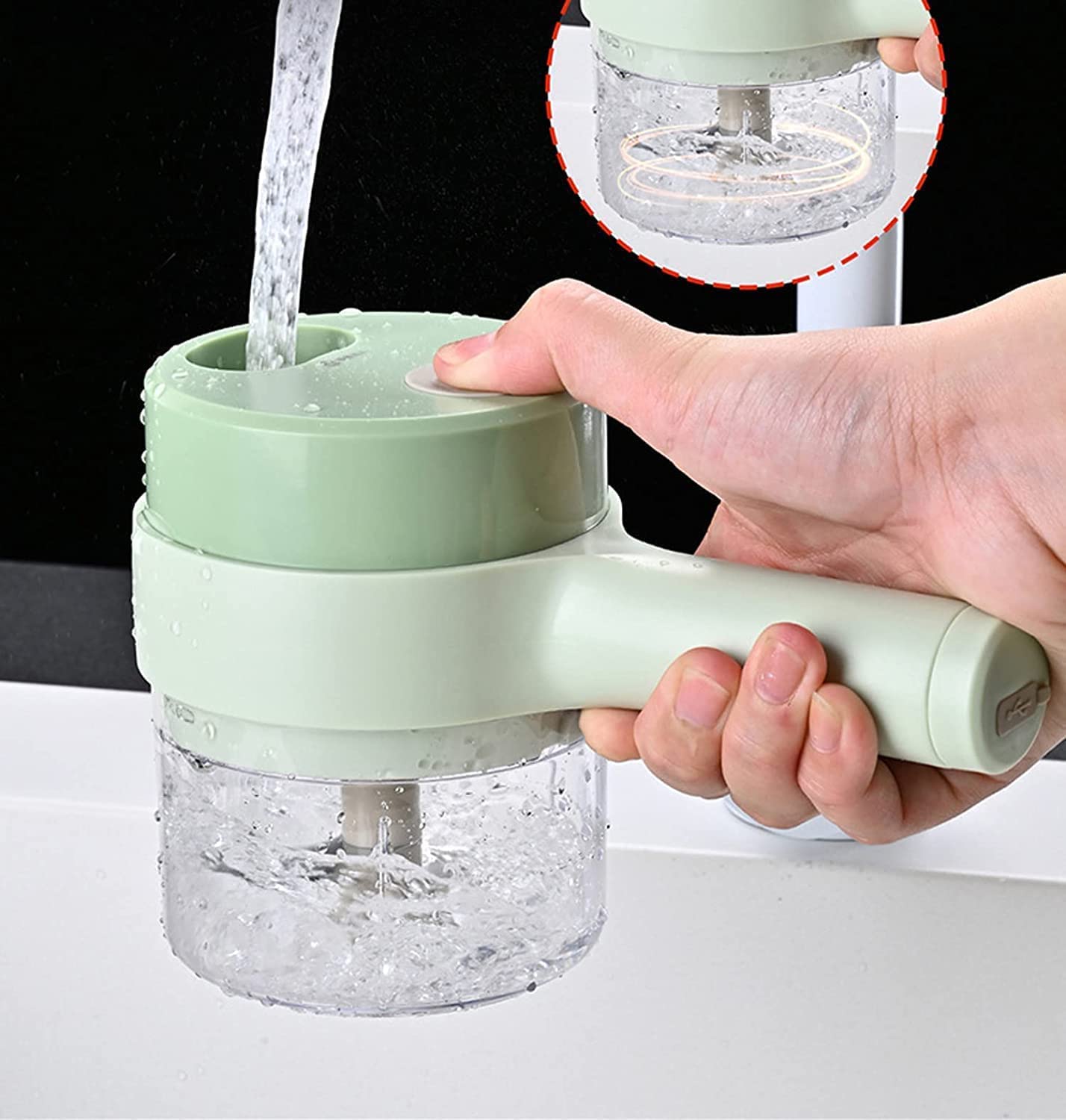 5 in 1 Handheld Electric Vegetable Cutter Set | Mini Wireless Food Chopper, Garlic Crusher & Slicer Machine - Image 5