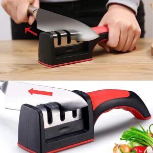 3-Stage Diamond Coated Knife Sharpener & Peeler Set
