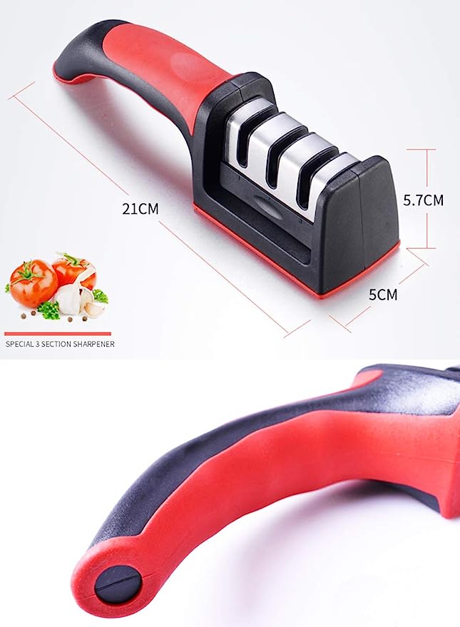 3-Stage Diamond Coated Knife Sharpener & Peeler Set - Image 2
