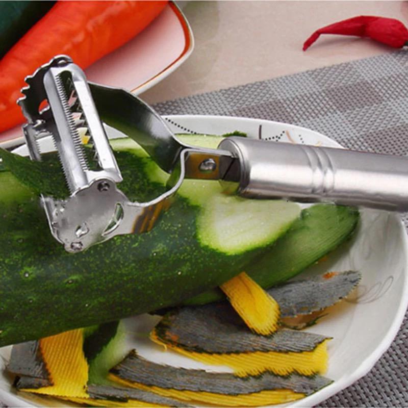 High Quality Stainless Steel Potato, Cucumber & Carrot Grater Julienne Peeler – Multi-Purpose Vegetable & Fruit Peeler Slicer Kitchen Utensil - Image 3