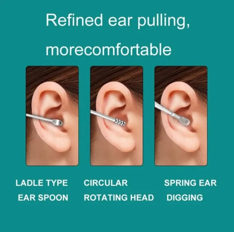 Ear Wax Removal Kit with Spring Loop and Tweezers