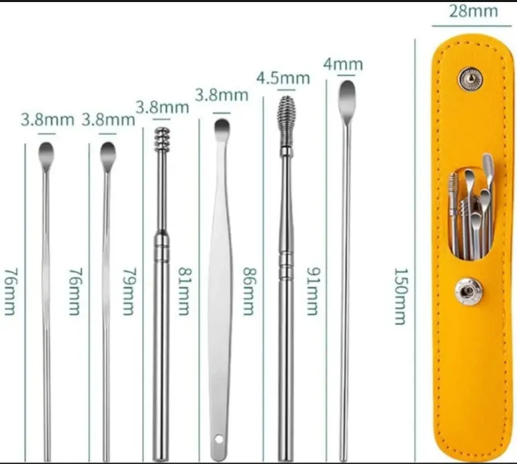 Ear Wax Removal Kit with Spring Loop and Tweezers - Image 3