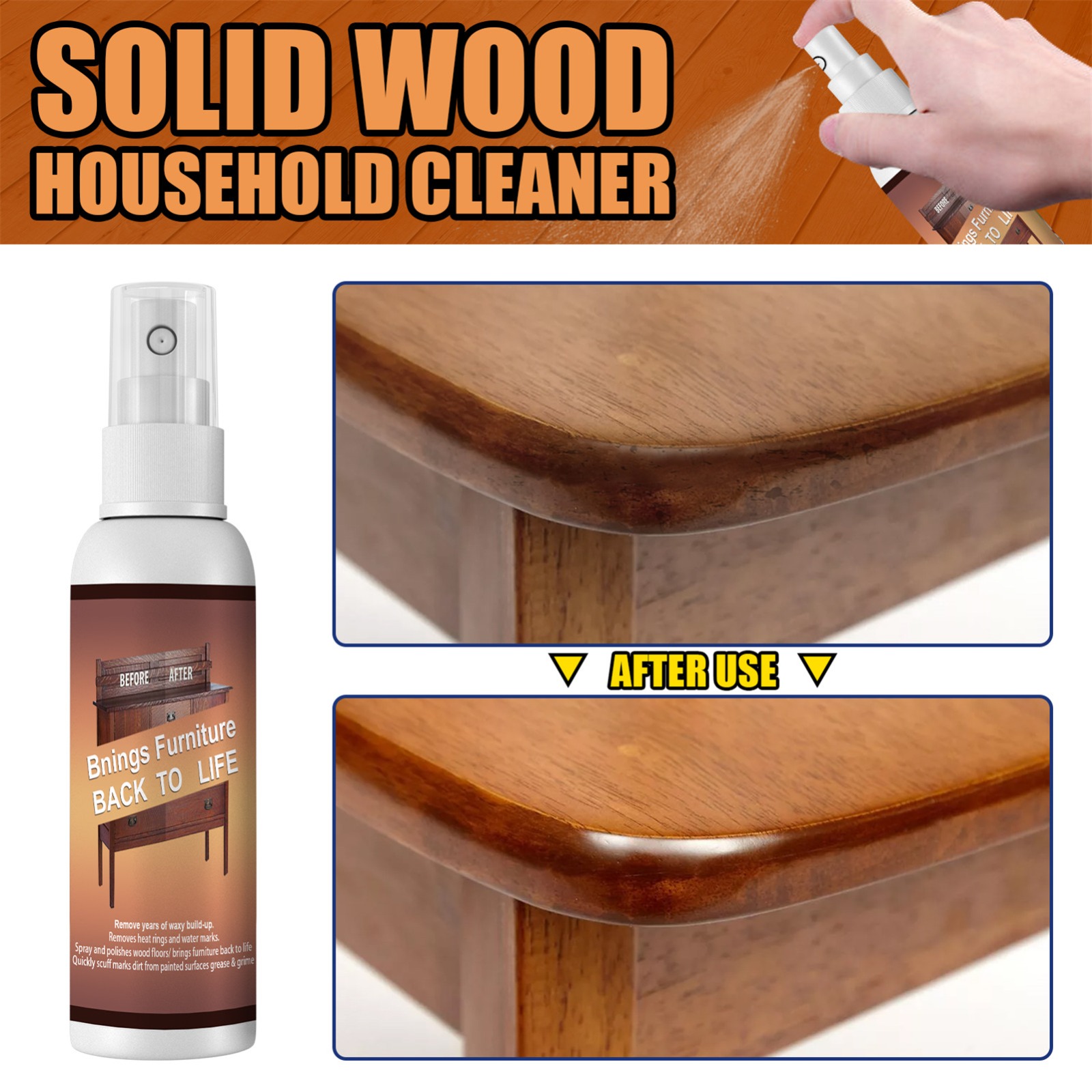 3-in-1 Furniture Cleaner, Polish & Protector – 250ML - Image 2
