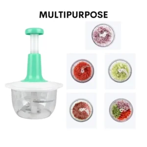 2 Liter Manual Food Chopper, Grater, Slicer | Hand-Powered Kitchen Chopper & Meat Grinder