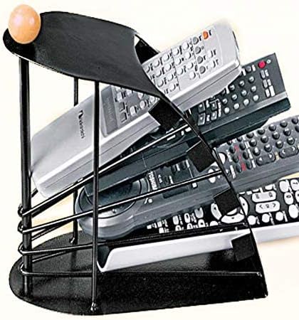 Remote Holder Stand Black Universal Remote Caddy TV Remote Organizer for Living Room Coffee Table Sofa Arm Bedside Multi-Compartment Holder