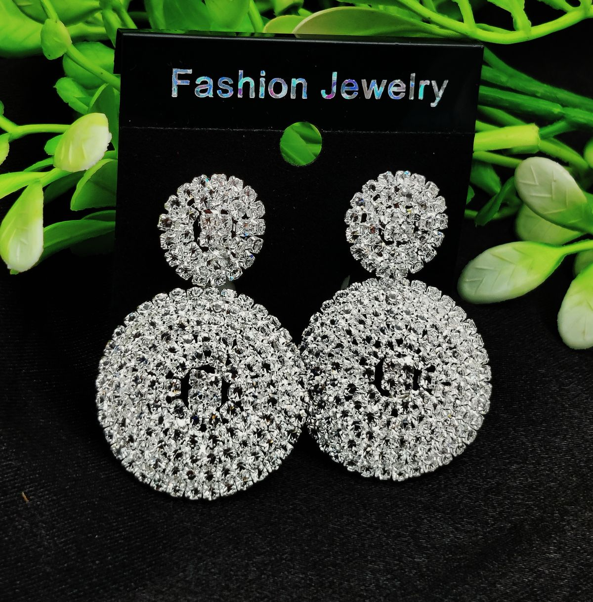 Luxury Silver Circle Earrings – Imported Tarnish-Free Women's Jewelry - Image 2