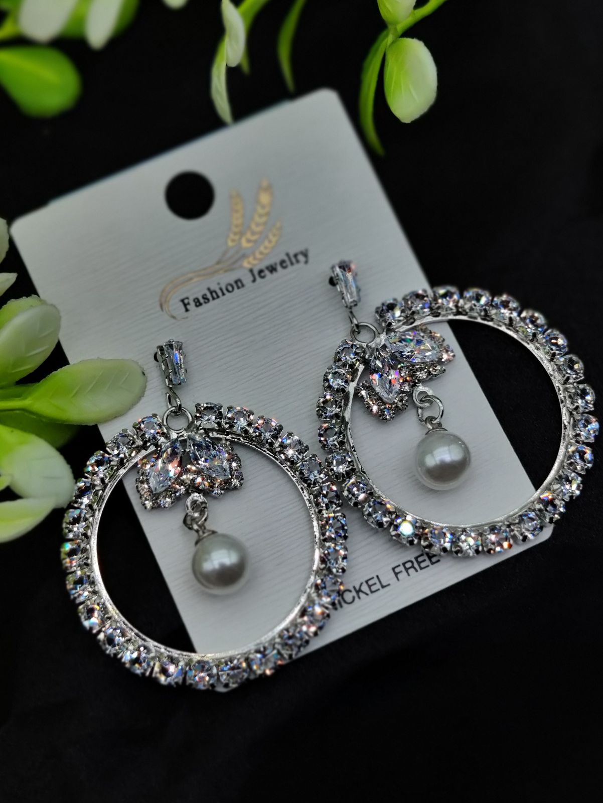 Luxury Silver Circle Earrings – Imported Tarnish-Free Women's Jewelry - Image 5