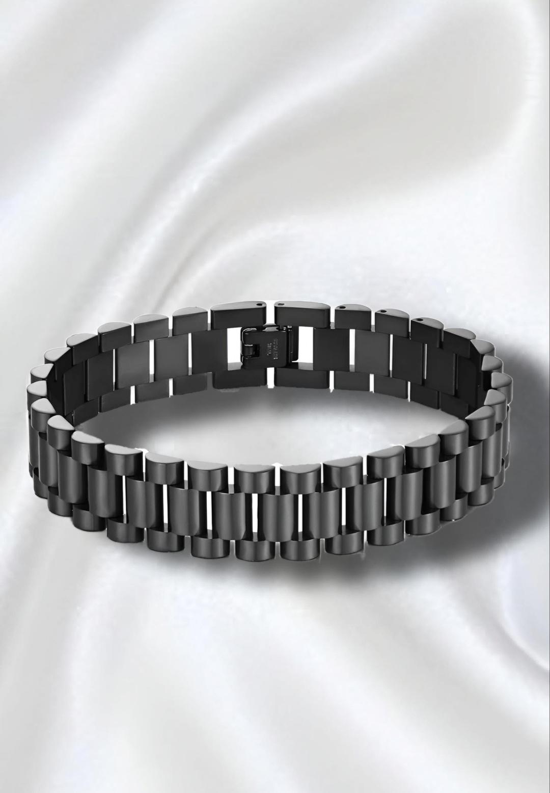 Black Stainless Steel Hand Chain Bracelet for Men, Adjustable Masculine Charming Bracelet for Boys, Cool Sliding Chain BangleBlack Stainless Steel Hand Chain Bracelet for Men, Adjustable Masculine Charming Bracelet for Boys, Cool Sliding Chain Bangle - Image 5
