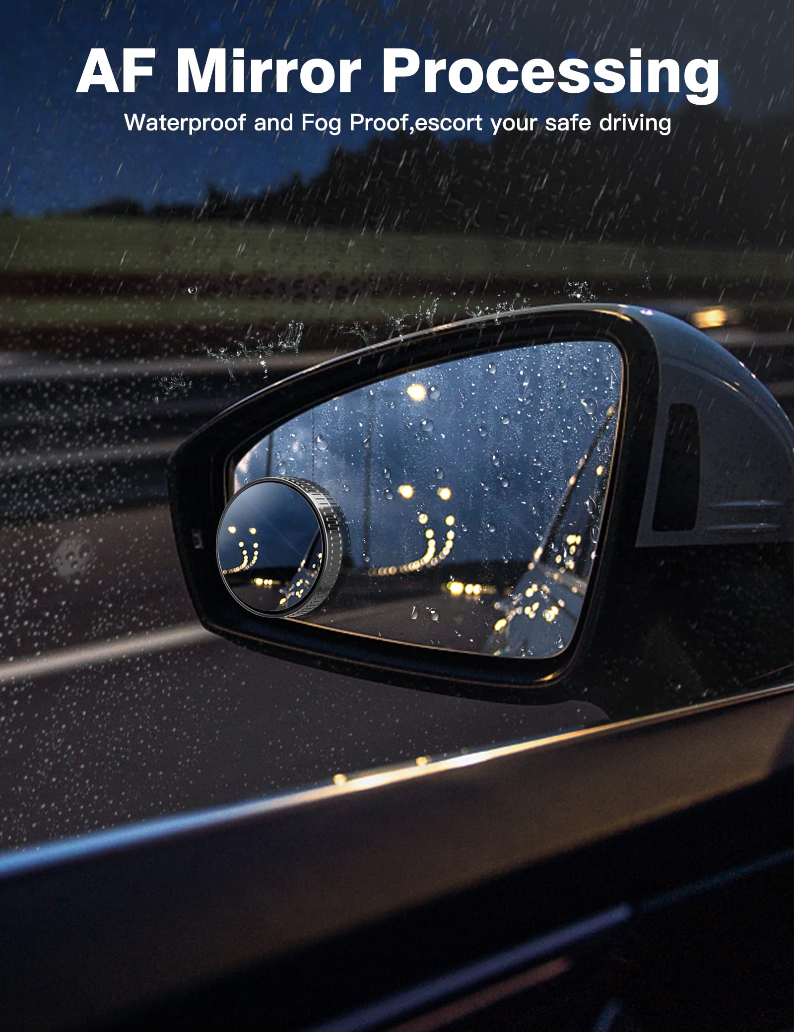 2PCS Round Blind Spot Mirrors – Wide Angle Convex Car Safety Mirrors - Image 5