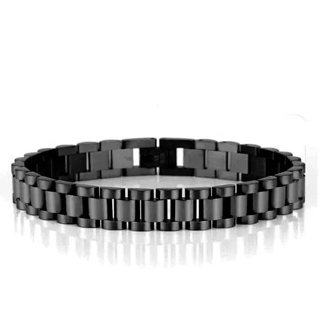 Black Stainless Steel Hand Chain Bracelet for Men, Adjustable Masculine Charming Bracelet for Boys, Cool Sliding Chain BangleBlack Stainless Steel Hand Chain Bracelet for Men, Adjustable Masculine Charming Bracelet for Boys, Cool Sliding Chain Bangle - Image 3