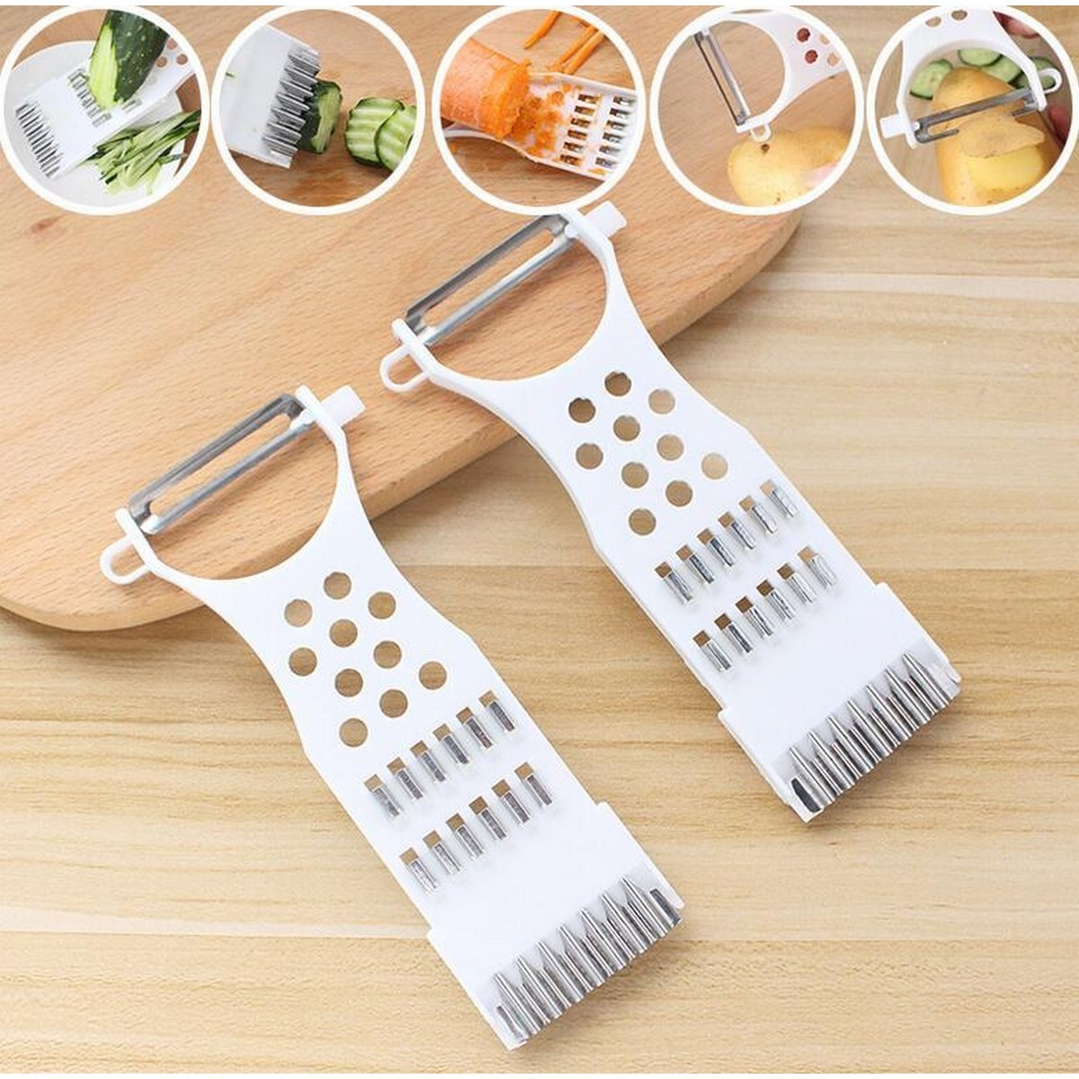 5-in-1 Multi Vegetable Cutter & Peeler – Julienne Slicer & Grater - Image 2