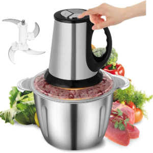 Falari 3L Electric Meat Grinder & Food Chopper | Stainless Steel Automatic Food Processor | 3-Speed Multi-Purpose Kitchen Machine