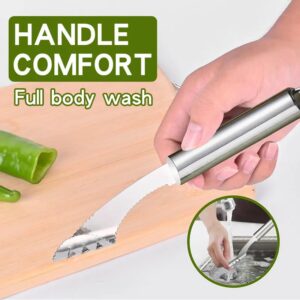 Stainless Steel Pepper Corer & Vegetable Slicer – Jalapeno Core Remover
