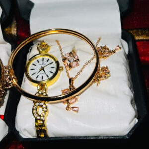 Timeless Elegance: Ladies Watch with Jewellery & Bangle | Durable Stylish Design | Gift Box Included