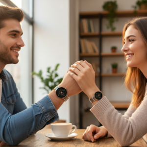 POSITIF Couple Watch Set - Elegant Matching His & Hers Timepieces