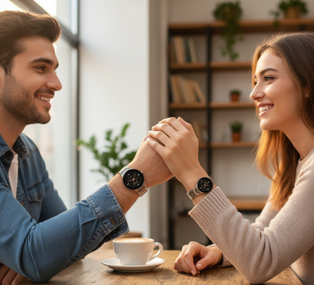 POSITIF Couple Watch Set - Elegant Matching His & Hers Timepieces