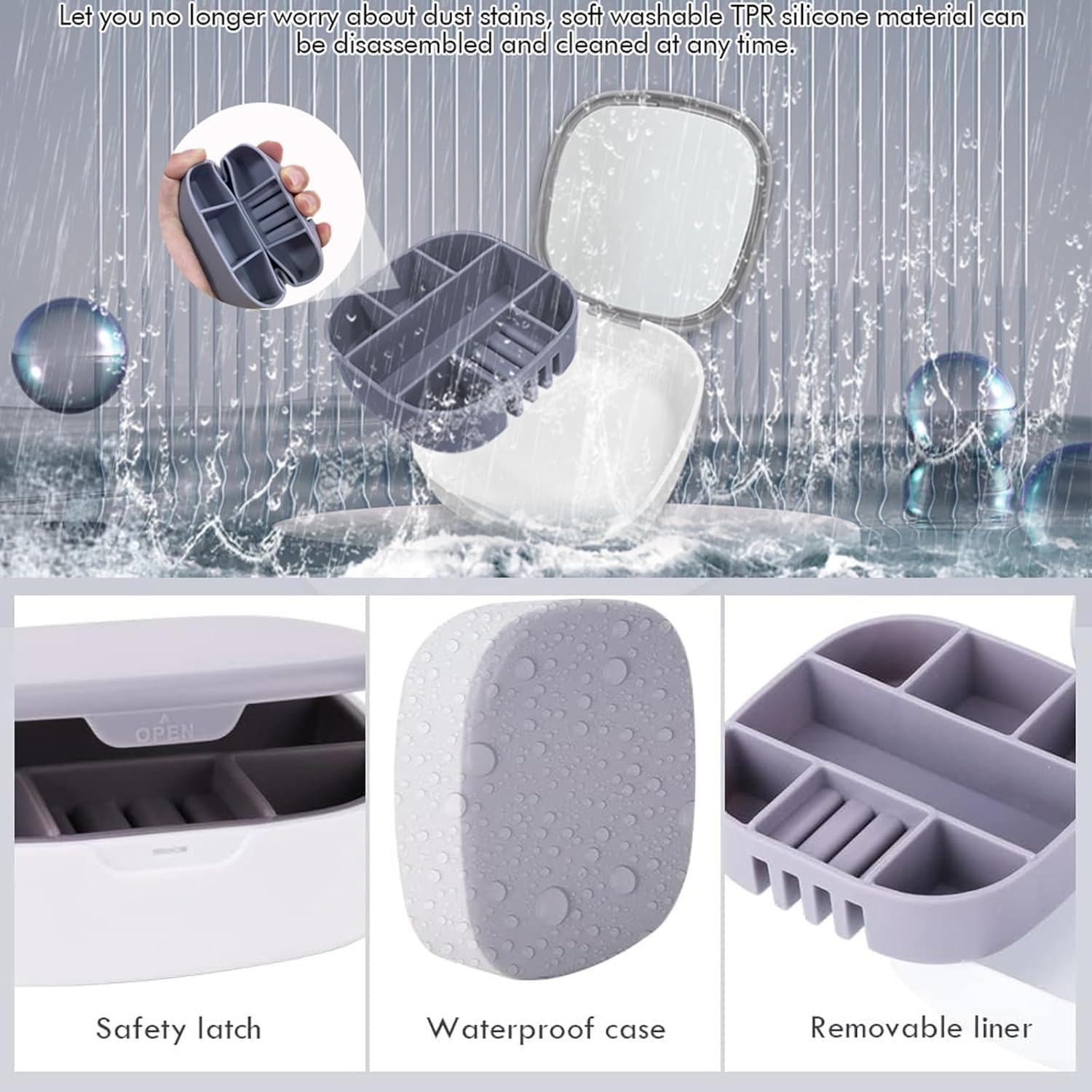 Portable Jewelry Box with Built-In Mirror | Travel Organizer LD-988 - Image 4