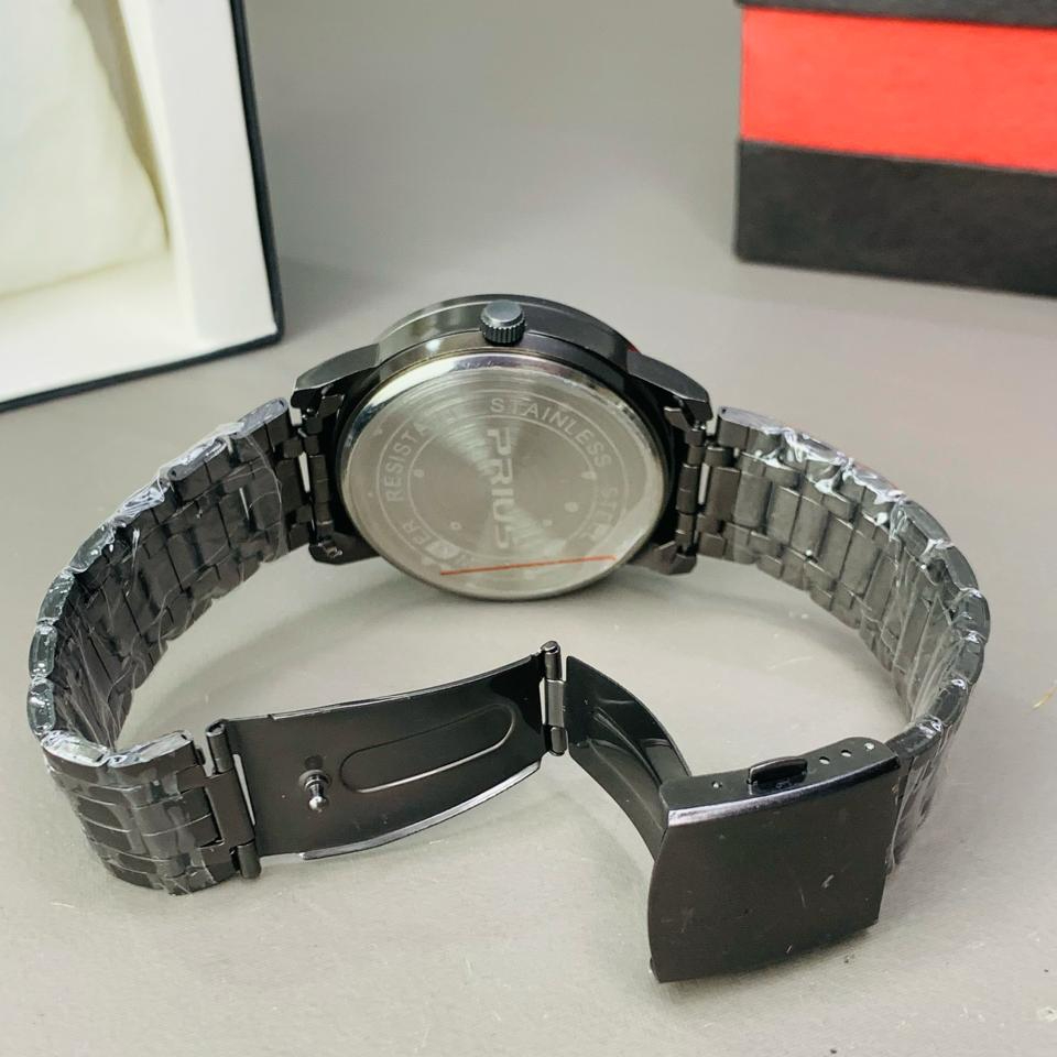 Magnetic Ball Watch, Black Stainless Steel Modern Wristwatch with Gift Box - Image 2