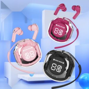 Air 39 Wireless Earbuds | Bluetooth 5.3 | Digital Display Case | 30H Playtime | Stereo Sound | Portable Charging Case | Random Color