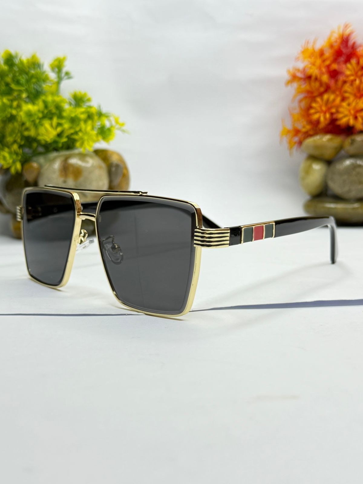 Luxury Square Black Gradient Unisex Sunglasses
