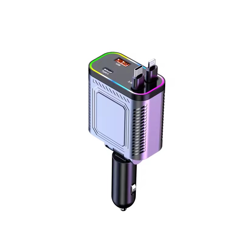 Super Fast Charging 4-in-1 Car Charger | PD Fast Charge | Type-C & USB Ports | Intelligent, Secure & Stylish Design - Image 2